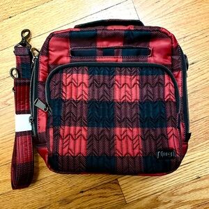 Plaid Red and Black Women's Bag